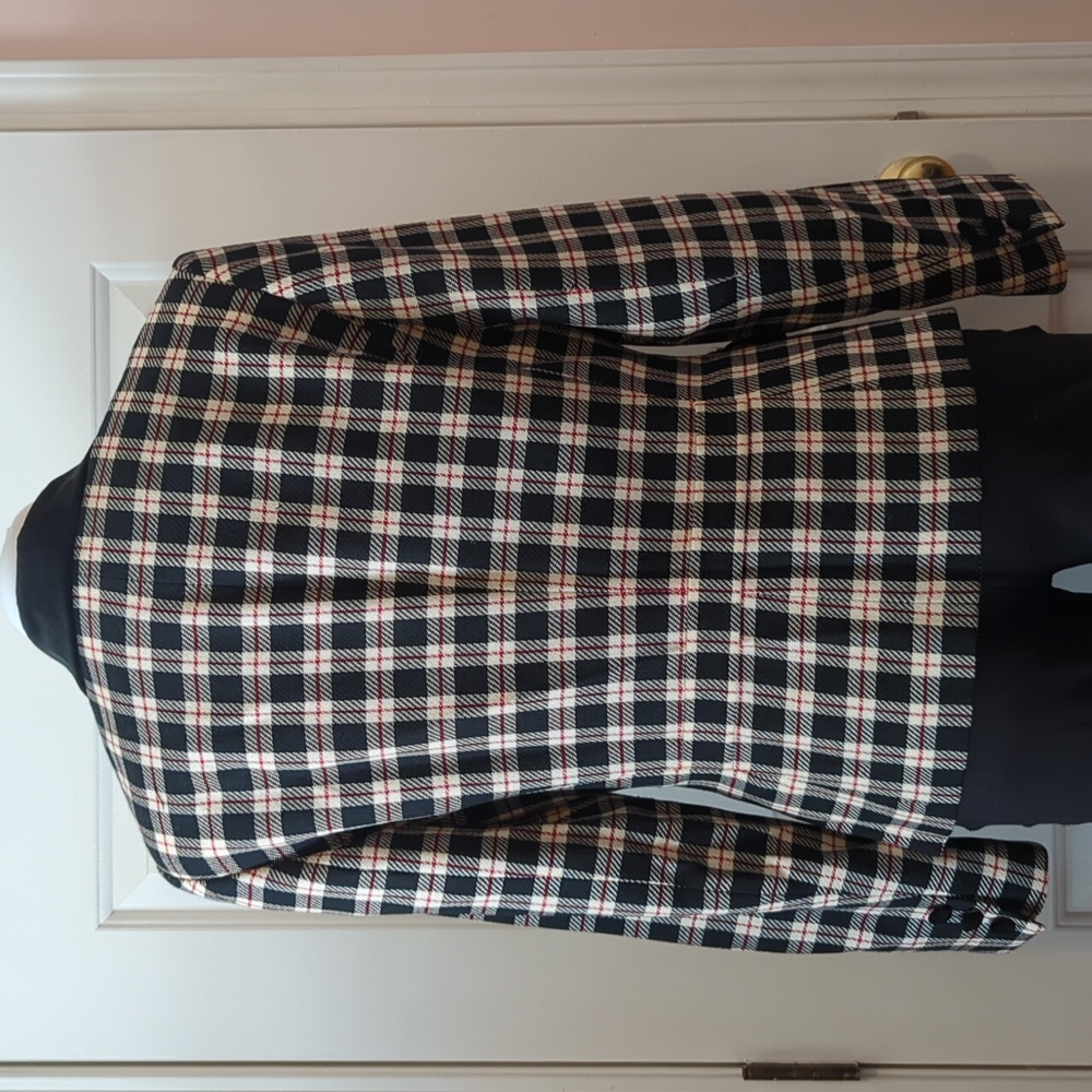 Liz Claiborne Vintage Plaid Collared Button Up Size 8 - Picture 5 of 9